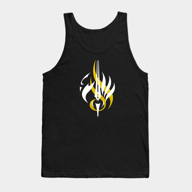 Black Desert Valkyrie Graphic Design Tank Top by Jaxilar